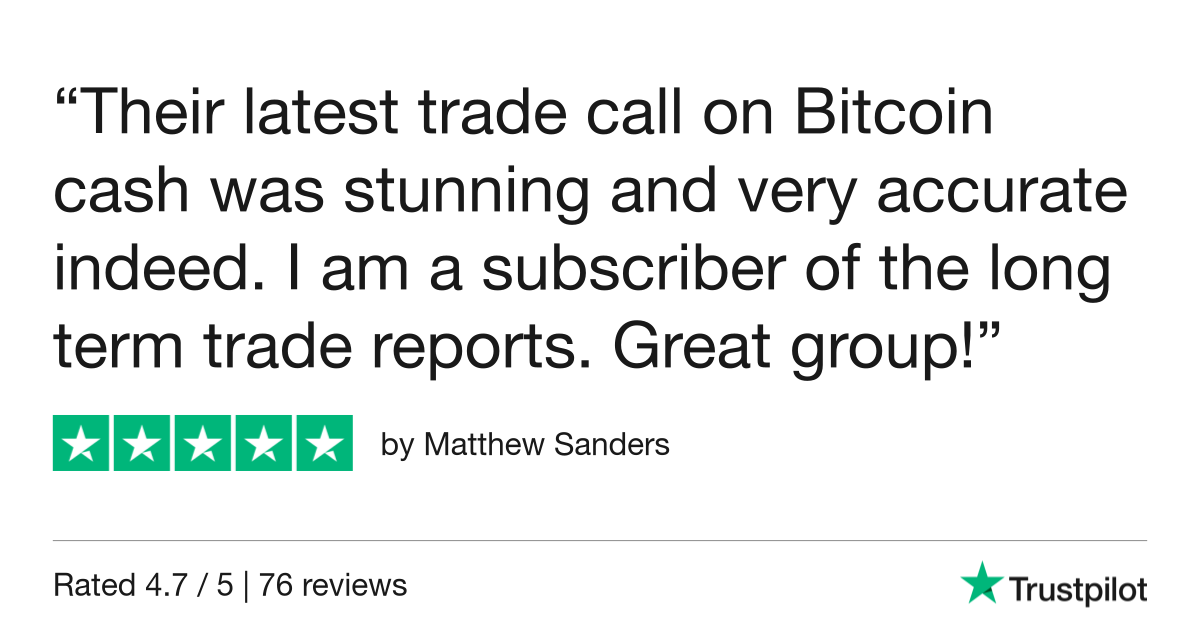 Their latest trade call on Bitcoin cash was stunning and very accurate indeed. I am a subscriber of the long term trade reports. Great group!